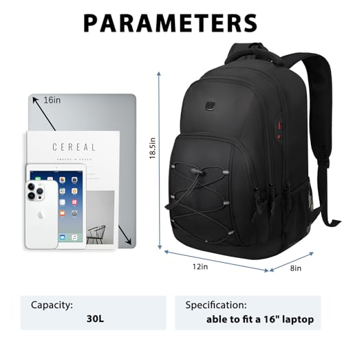 Goloni Travel Backpack, 17 Inch Laptop Backpack for Men Women, Busines –