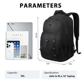 Goloni Travel Backpack, 17 Inch Laptop Backpack for Men Women, Business Backpack with Luggage Strap,Black