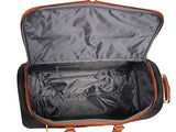 Steve Madden Designer Carry On Luggage Collection - Lightweight 20 Inch Duffel Bag- Weekender Overnight Business Travel Suitcase with 2- Rolling Spinner Wheels (Global Black)