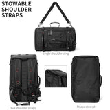 YOUMIAN Large Capacity For Travel Hiking Sports Carry On Backpack Durable Convertible Duffle Bag Laptop airplane (Black, 60L-Large DualMainOpening)