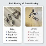 zelin Anti Theft Zipper Clips, Travel Essentials, Carabiner, 4Pcs Grey