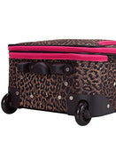 Rockland Jungle Softside Upright Luggage Set, Pink Leopard, 4-Piece Set (14/29/24/28)