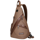 WITZMAN Canvas Sling Bag for Men Vintage Convertible Sling Backpack