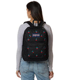 JanSport Superbreak Plus FX Backpack - Work, Travel, or Laptop Bag with Water Bottle Pocket - Surreal Sensations Black