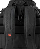 WILSON Clash V3 Super Tour Tennis Backpack - Black/Infrared, Holds up to 2 Rackets