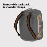 Topo Designs Mountain Duffel 40L, Recycled Nylon Ripstop Travel Bag, Removable Backpack Straps, Interior Mesh Pockets (Midnight/Caribbean)