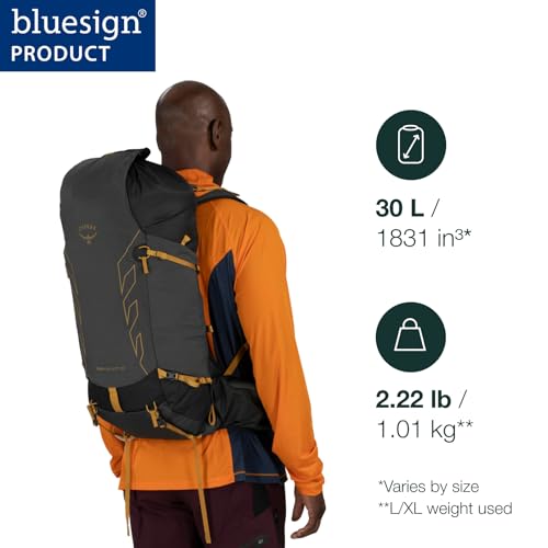 Osprey Talon Velocity 30L Men's Hiking Backpack, Dark Charcoal/Tumbleweed, L/XL | Osprey Backpacks