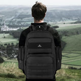 MATEIN Lunch Backpack for Men Work, 15.6 Inch Tactical Backpack with Lunch Compartment, Large Laptop Backpacks with Insulated Cooler Bag for Travel Beach Camping Picnic Hiking, Black