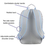 FUEL Lunch Backpack Set Teens Student Water Resistant Bookbag Bag Soft Reusable Insulated Cooler Lunch Box Thermal Travel Office Lunch Bag, Light Blue Magic Donuts