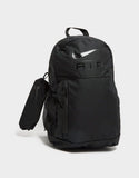Nike Black Medium Backpack - School, Sports, or Casual Use - Black, Polyester, 21L, 3 Compartments, Water Resistant, Unisex, One Size Fits Most