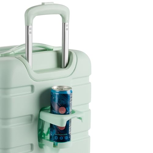 SwissGear 7366 Signature Hardside Expandable Luggage with Spinner Wheels, TSA Lock, Cup-Holder, Clearly Aqua, Carry-On 19-Inch