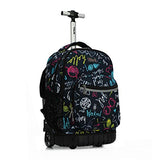 Tilami Rolling Backpack 19 inch Wheeled LAPTOP Boys Girls Travel School Student Trip, weekend