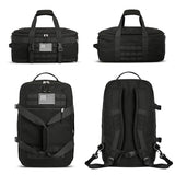 Gym Bags for Men Women, Carry On Luggage 22x14x9 Airline Approved, Tactical Duffle Bag with Shoe Compartment, 3 in 1 Carry on Travel Backpack with Wet Pocket, Weekender Overnight Bag, Black