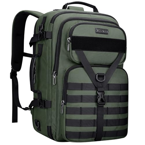 WITZMAN Travel Backpack for Men 45L Convertible Bag Fits 17" Laptop
