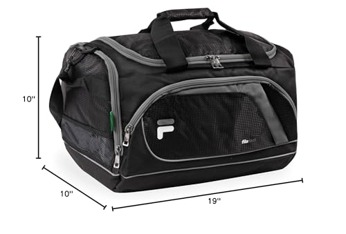 Fila Advantage 19" Sport Duffel Bag, Black/Grey