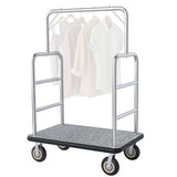 42 * 26IN Hotel Luggage Cart with Top Frame and Hook, 1300 LBS Load Capacity, Platform Truck with Front Frame and 7-inch Rubber Wheels, Ideal for Travel, Resorts, Conference