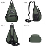 WITZMAN Sling Bag for Men Casual Crossbody Bag with USB Charging Port