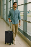 World Traveler Dejuno Cornwall 3-Piece Lightweight Hardside Spinner Luggage Set - Black