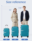 Coolife Hardside ABS Luggage, TSA Lock, Spinner Wheels, 24in Checked