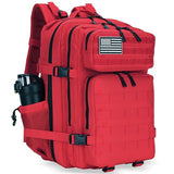 Lovelinks21 45L Tactical Assault Backpack 3 day assault pack with Molle Waterproof backpack Rucksack for Tactical Backpacks (Red)