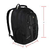 Dejuno Dejuno Commuter Backpack Checkpoint-friendly 15.6" Laptop Pocket - Black Laptop Backpack, Black