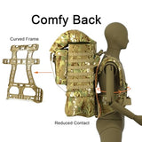 MT FILBE 100L+ Modular Tactical Backpack System Military Rucksack with External ABS Frame, Detachable Assault Pack & Hydration Carrier, Multi-Mission MOLLE Gear for Trekking, Hunting