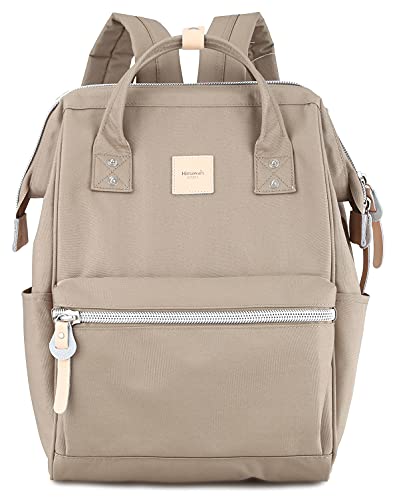 himawari Laptop Backpack for Women&Men Travel With USB Charging Port Large Business Bag Water Resistant College Computer Doctor (1881-Khaki, Regular)