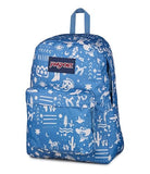 JanSport SuperBreak Plus Backpack with Padded 15-inch Laptop Sleeve and Integrated Bottle Pocket - Spacious and Durable Daypack for Work and Travel, Yeehaw And Horses Elemental Blue/Cream