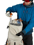 Osprey Firn 28L Ski and Snowboard Backpack, Sandy Grey/Tequila Orange, Small/Medium