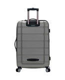 Rockland Melbourne Hardside Expandable Spinner Wheel Luggage, Silver, 3-Piece Set (20/24/28)