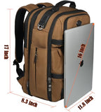 WELKINLAND 20-Pocket Travel Backpack, 40L Carry-On 16" Laptop Backpack