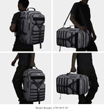 WITZMAN Carry On Travel Backpack for Men Large Convertible 45L Duffle Bag fit 17 Inch Laptop and Toiletry Bag Lightweight Bathroom Bag Water-resistant
