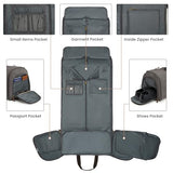 S-ZONE Garment Bag for Travel Carry on Duffle Bag for Men Travel Convertible Suit Bags Carry on Luggage Hanging Suitcase Travel Bag with Toiletry Bag, Gray, 50l, Travel Garment Bag