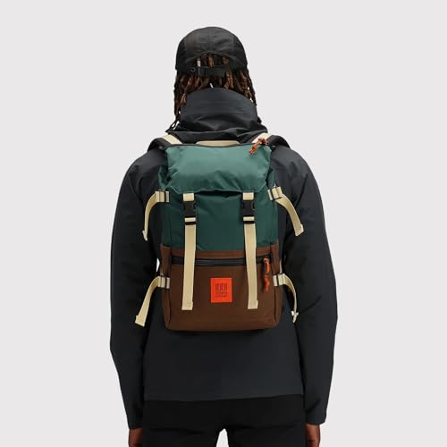 Topo Designs Rover Pack Classic - Daily Daypack for Commutes, Day Trips, Hikes, Iconic Denver Design, Recycled Nylon Durable Construction, PFAS-Free, Fair Trade, BlueSign Approved (Black/Black)