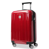 World Traveler Contour 20-Inch Carry-On Polycarbonate Hardside Expandable Spinner Luggage with TSA Lock - Red