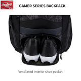 Rawlings | GAMER SERIES Backpack | Baseball/Softball | Black