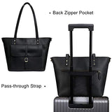 S-ZONE Women Vintage Genuine Leather Tote Bag Large Shoulder Purse Work Handbag