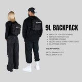 WOLFpak 9L Mini Tactical Backpack (Alpha Black) | Compact, Small Everyday Carry Bag for Gym, School, Travel | Durable, Water-Resistant Daypack with Molle System and Patch Panel