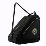 HEXIFUL Skate Bag for Ice, Inline, Roller & Quad Skates - Kids & Adults (Black/Gold)