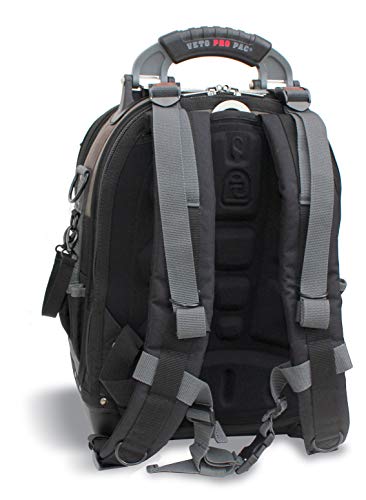 Veto Pro Pac Tech Pac Tool Backpack – Heavy-Duty Weatherproof Tool Bag with 46 Pockets, Waterproof Molded Base & Ergonomic Padded Straps & EVA Back Padding for Technicians and Contractors