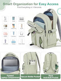 FIORETTO School Backpack for Teen Girls & Women with Compartment, Lightweight School Bag Bookbag with Multiple Pockets, Ideal for Middle High School, College, Travel, Green 25L