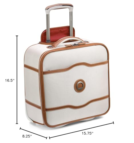 DELSEY PARIS Chatelet 2.0 Softside Luggage Under-Seater with 2 Wheels, Angora, Carry on 16 Inch