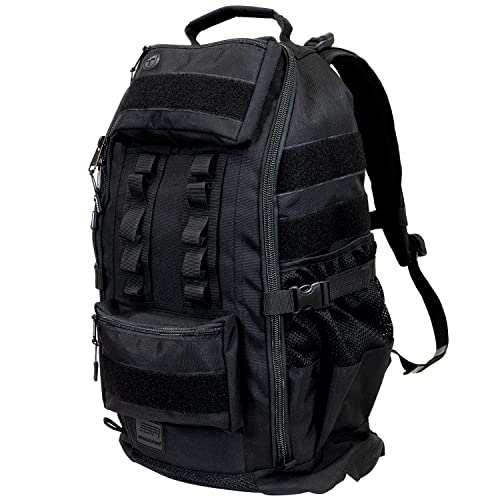 SERIOUS STEEL FITNESS Tactical Backpack and Gym Bag 1000D Nylon Black