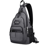 WITZMAN Sling Bag for Men Travel Crossbody Bag with USB Charging Port