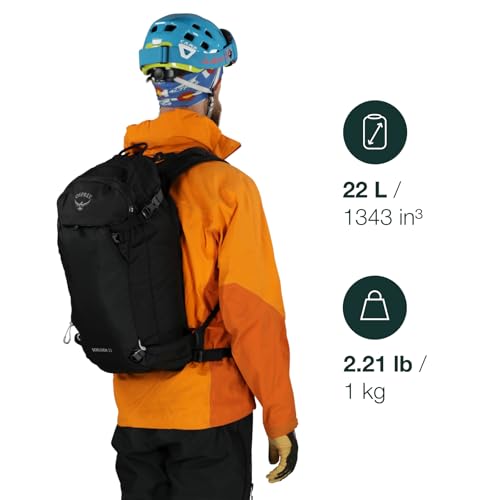 Osprey Soelden 22L Men's Ski and Snowboard Backpack, Artisan Yellow