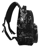 Ganiokar Hip-Hop Graffiti Print Teens Backpack for Boys & Girls, Perfect Size for Student & Travel Backpacks,Black