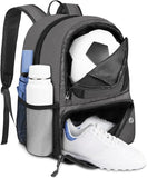 YOREPEK Soccer Backpack, Soccer Bag with Ball Holder and Shoe Compartment