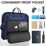 BALEINE Travel Garment Bag, Travel Suit Bag for Men, Water Resistant Carry on Garment Bag for Hanging Clothes, Garment Duffel Bag for Travel Business (Blue, 48")