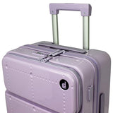 World Traveler Dejuno Smart 20-Inch Carry-On Luggage with USB Ports - Lavender