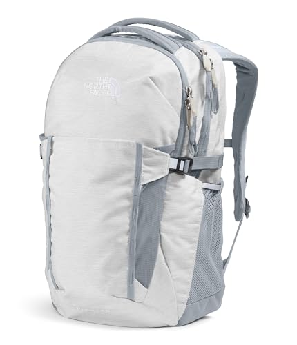 THE NORTH FACE Women's Pivoter Everyday Laptop Backpack, TNF White Metallic Mélange/Mid Grey, One Size